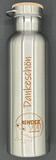 Personalisierte Edelstahl-Trinkflasche mit Bambusdeckel, 1000 ml