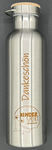 Personalisierte Edelstahl-Trinkflasche mit Bambusdeckel, 1000 ml